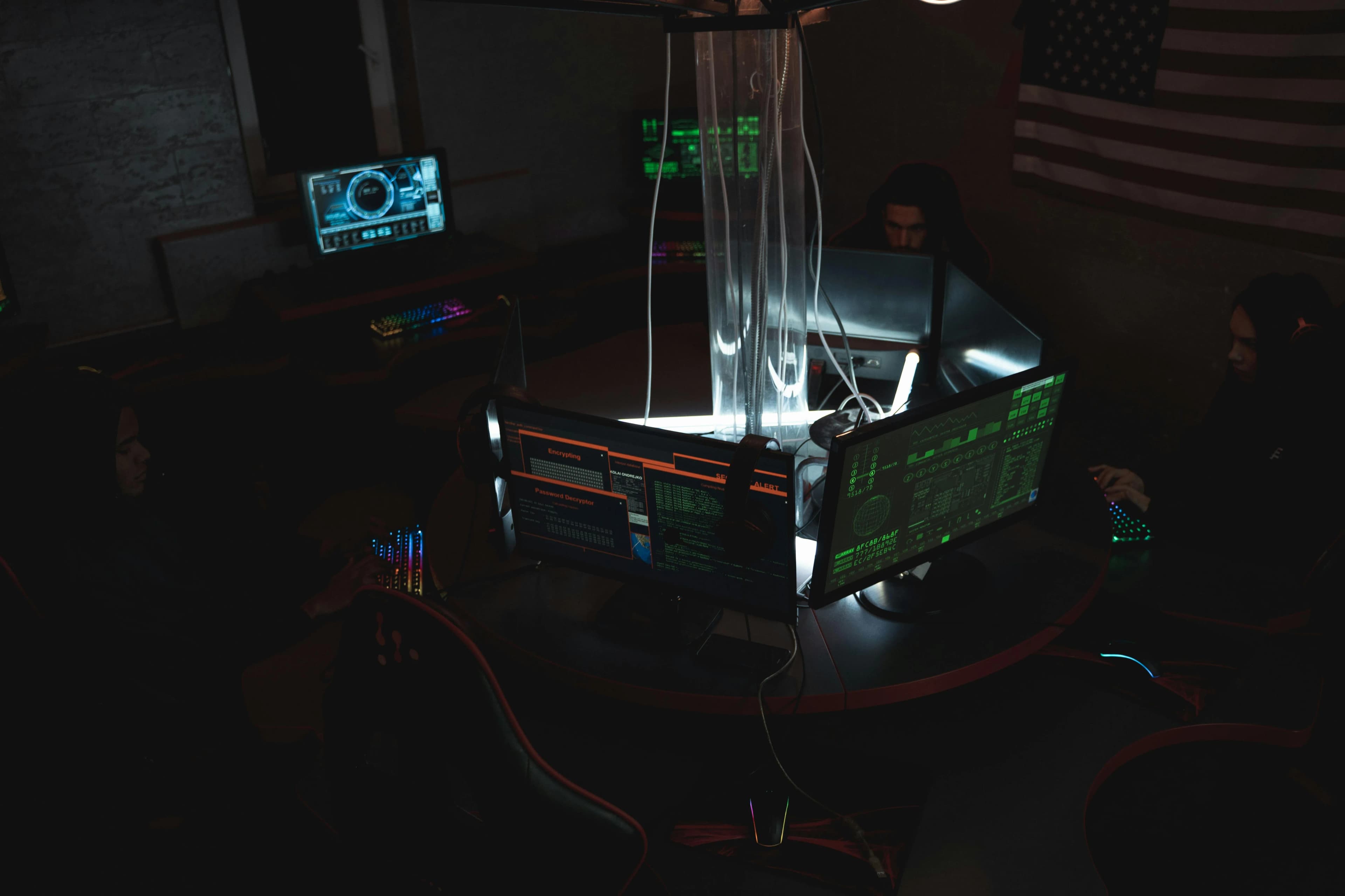 Security team performing an enterprise cybersecurity assessment