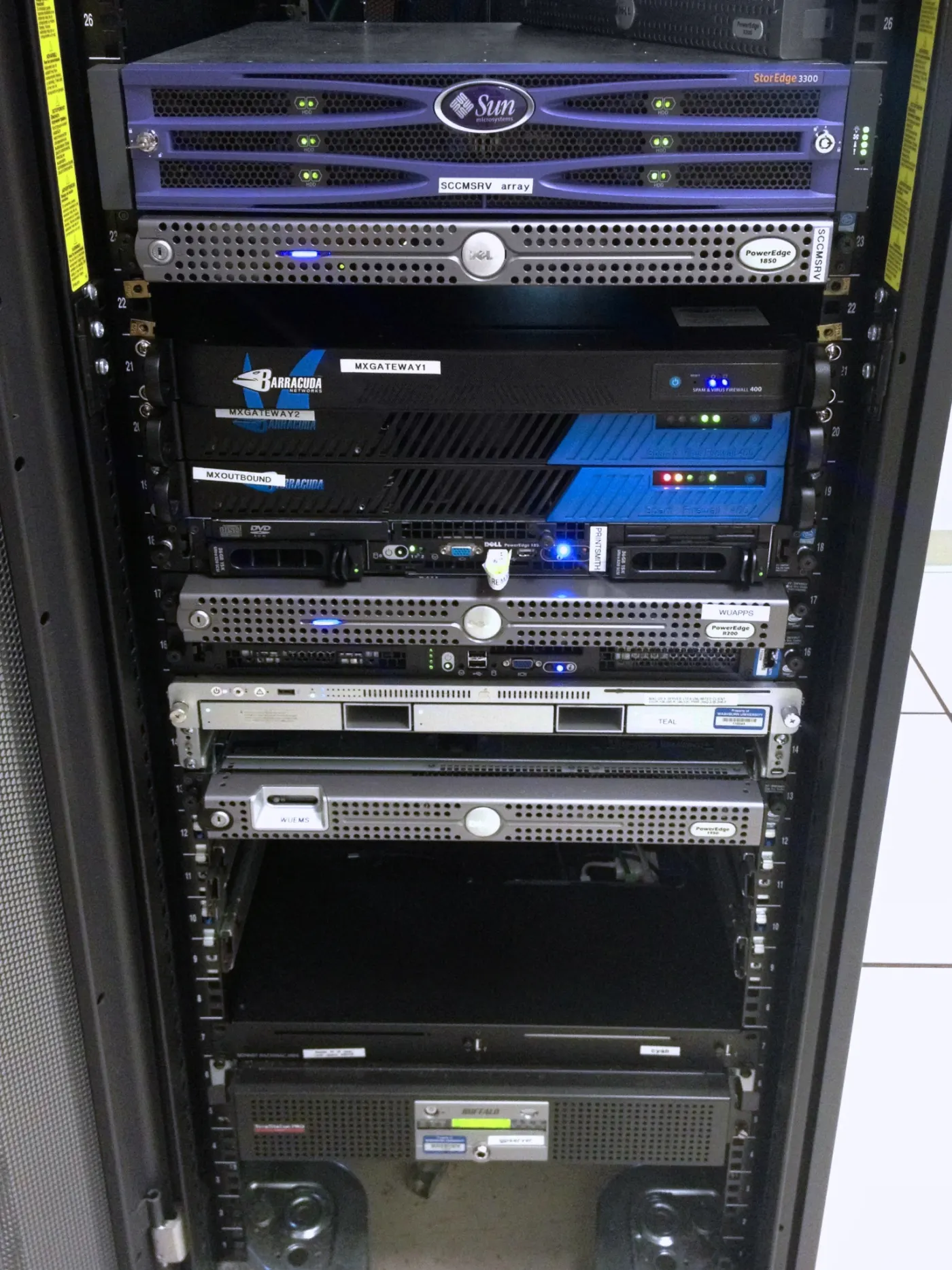Hosting firmaları için 5651 yükümlülükleri sunucu rack görseli