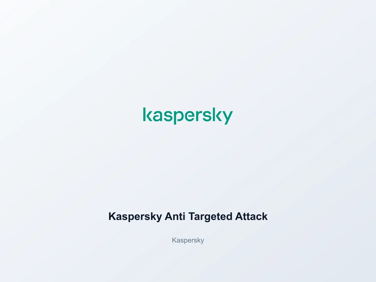 Kaspersky Anti Targeted Attack