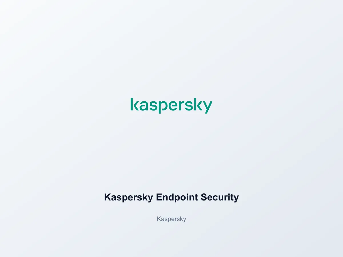 Kaspersky Endpoint Security