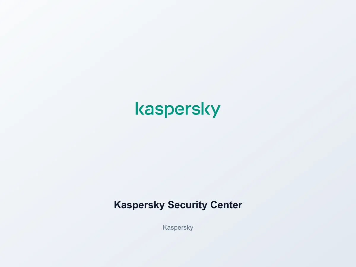 Kaspersky Security Center