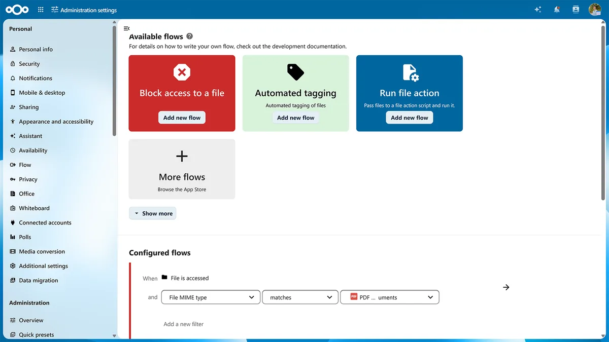 Nextcloud Flow