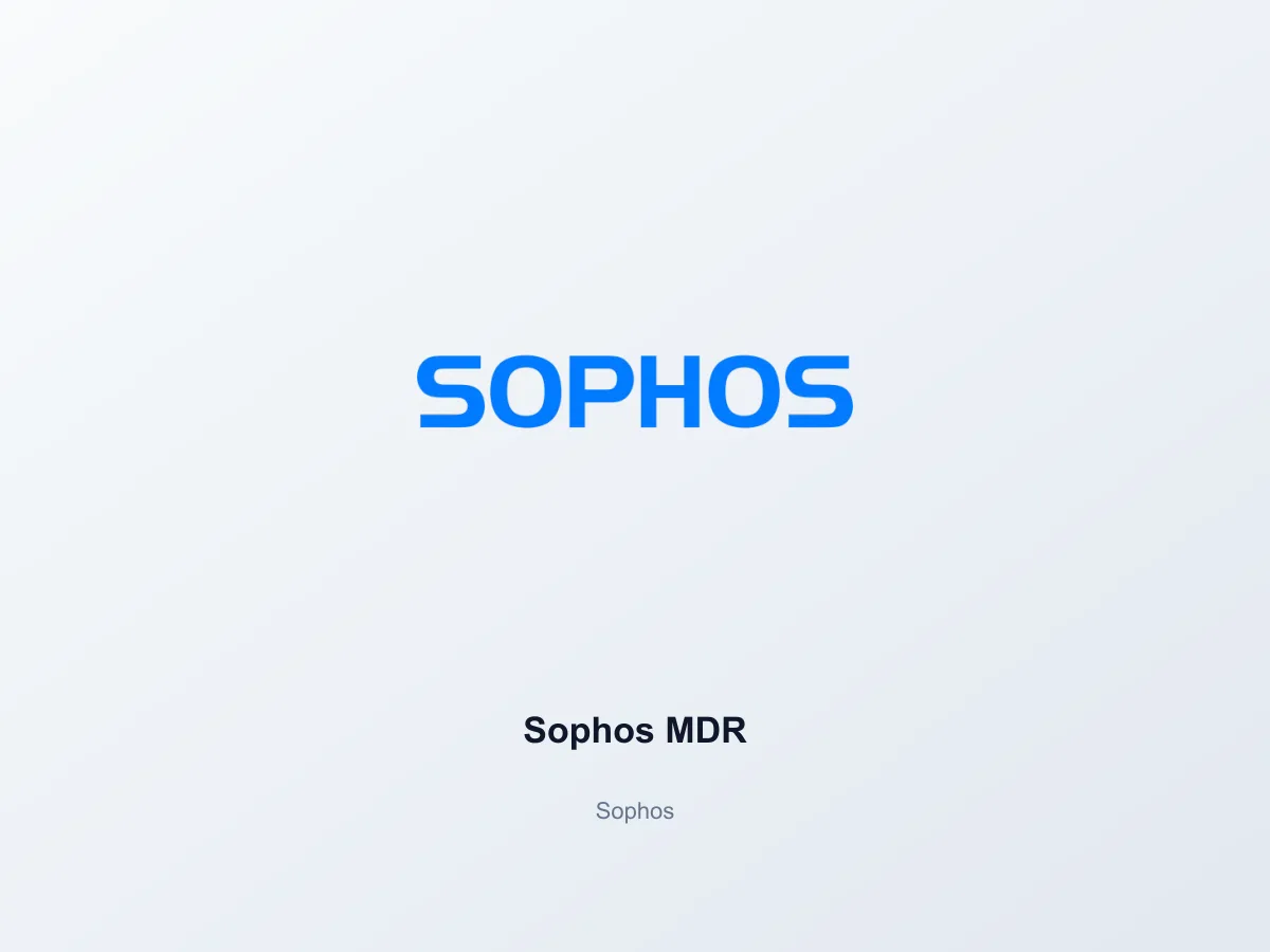 Sophos MDR